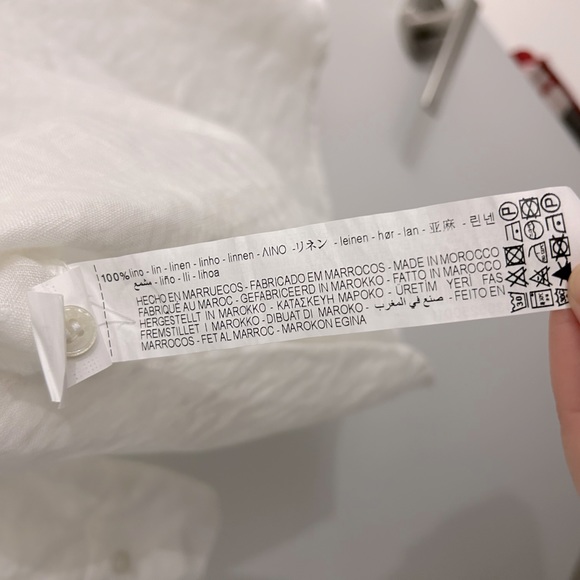 ZARA Linen shirt with Pockets XS - Picture 12 of 13